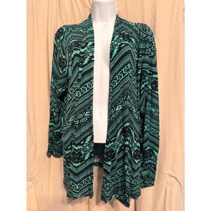 Lavish Plus 2X Cardigan Black/Green SOFT!